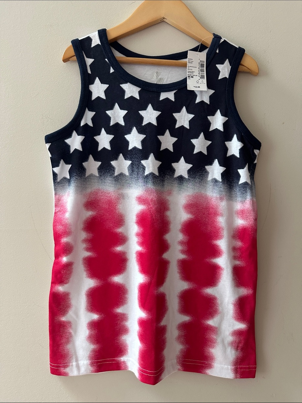8/$25 NWT American Flag Tie Dye Boys Sleeveless Top